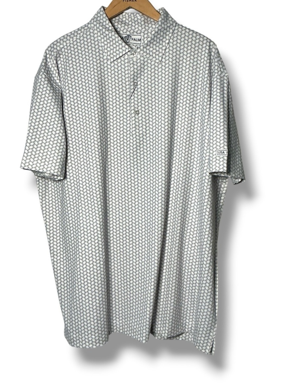 USA Palm silky, soft polo, modern fit golf shirt with SPF 69
